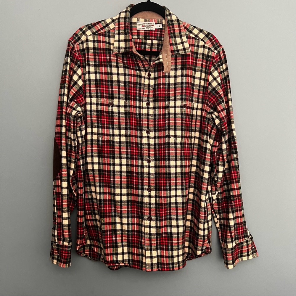 Guideboat Co. Red Feather Flannels Rugged Wear Soft Wash Plaid Flannel Large